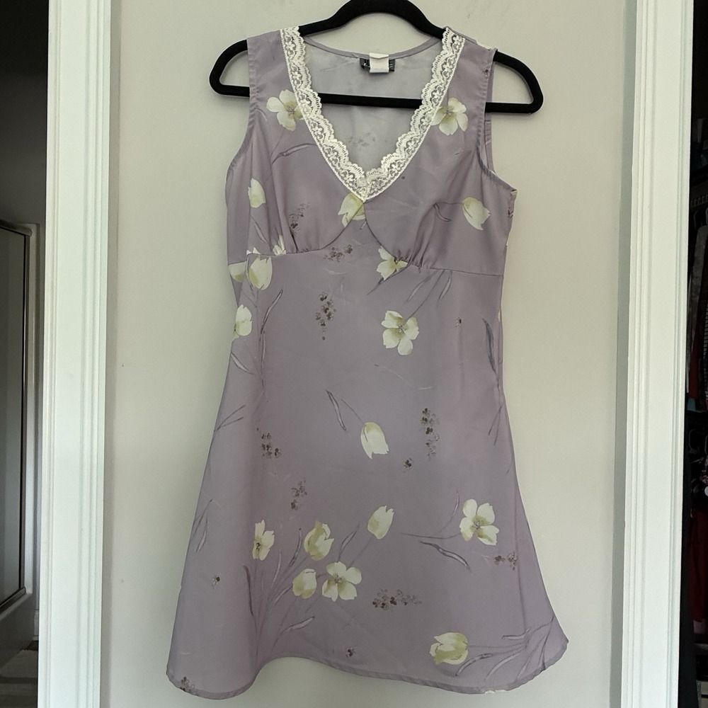 Vintage 90s Y2K Sz M Floral Print Romantic Long Tunic Top Babydoll USA